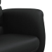 Sillón reclinable con reposapiés cuero sintético negro