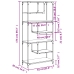 Estantería madera de ingeniería roble ahumado 81x36x176 cm