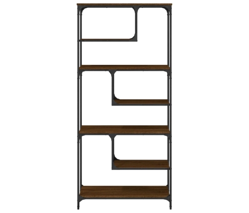 Estantería madera de ingeniería roble marrón 81x36x176 cm