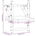 vidaXL Estantes de pared con barras 2 uds roble ahumado 20x25x30 cm