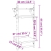 Estantes pared 2 niveles barras 2 uds roble Sonoma 30x25x65 cm