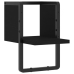 Estante de pared con barra negro 20x25x30 cm