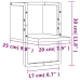 Estante de pared con barra roble Sonoma 20x25x30 cm