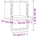 Estantes de pared con barra roble ahumado 20x25x30 cm