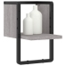 Estante de pared con barra gris Sonoma 20x25x30 cm