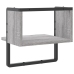 Estante de pared con barra gris Sonoma 30x25x30 cm