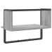 Estante de pared con barra gris Sonoma 40x25x30 cm