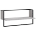 vidaXL Estante de pared con barra gris Sonoma 65x25x30 cm