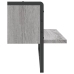 vidaXL Estante de pared con barra gris Sonoma 65x25x30 cm