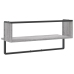 vidaXL Estante de pared con barra gris Sonoma 65x25x30 cm