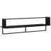 vidaXL Estante de pared con barra negro 100x25x30 cm