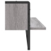 Estante de pared con barra gris Sonoma 100x25x30 cm