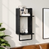 Estante de pared con barra negro 30x25x65 cm