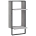 Estante de pared con barra gris Sonoma 30x25x65 cm