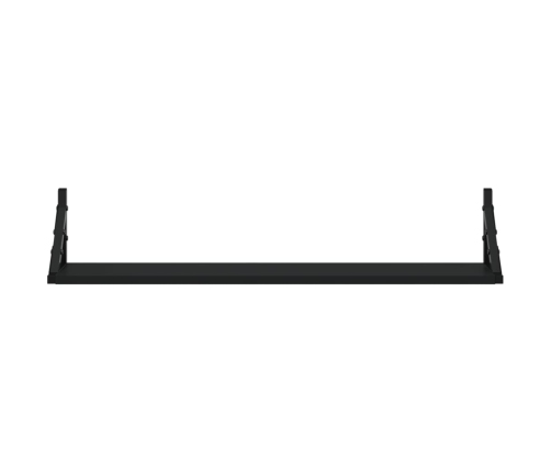 Estantes de pared 2 uds madera ingeniería negro 80x15x15,5 cm