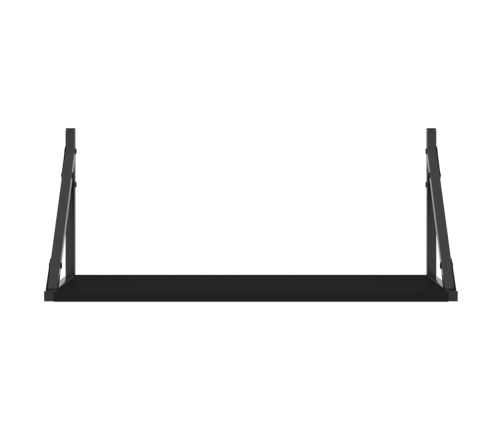 Estantes de pared 2 uds madera ingeniería negro 60x25x25,5 cm