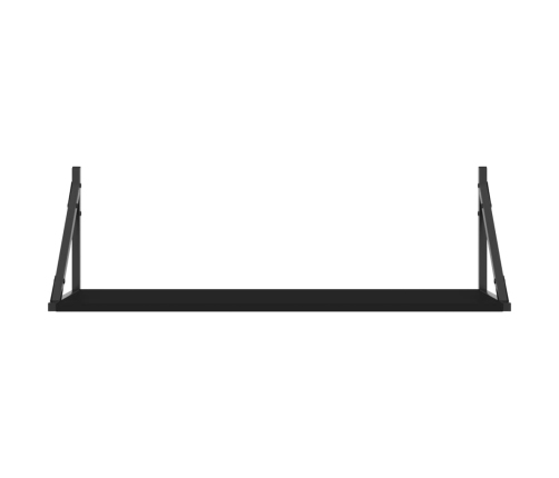 Estantes de pared 2 uds madera ingeniería negro 80x25x25,5 cm