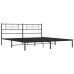 Estructura cama sin colchón con cabecero metal negro 193x203 cm