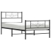 Estructura cama sin colchón con estribo metal negro 75x190 cm