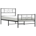 Estructura cama sin colchón con estribo metal negro 80x200 cm