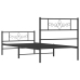 Estructura cama sin colchón con estribo metal negro 80x200 cm