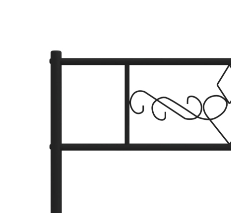 Estructura cama sin colchón con estribo metal negro 80x200 cm