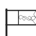 Estructura cama sin colchón con estribo metal negro 80x200 cm