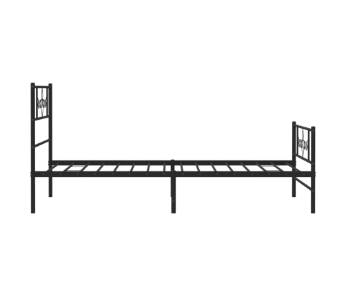 Estructura cama sin colchón con estribo metal negro 100x200 cm