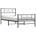 Estructura cama sin colchón con estribo metal negro 107x203 cm