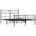 Estructura cama sin colchón con estribo metal negro 120x190 cm