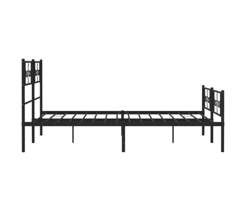 Estructura cama sin colchón con estribo metal negro 120x190 cm