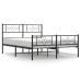 Estructura cama sin colchón con estribo metal negro 135x190 cm