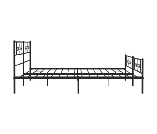 Estructura cama sin colchón con estribo metal negro 180x200 cm