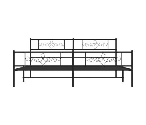 Estructura de cama cabecero y estribo metal negro 183x213cm