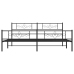 Estructura de cama cabecero y estribo metal negro 183x213cm