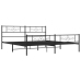 Estructura de cama cabecero y estribo metal negro 183x213cm