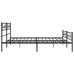 Estructura de cama cabecero y estribo metal negro 183x213cm