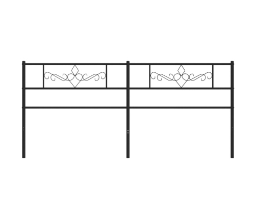 Cabecero de metal negro 200 cm