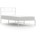 Estructura cama sin colchón con cabecero metal blanco 100x190cm