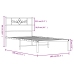 Estructura cama sin colchón con cabecero metal blanco 100x190cm