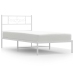 vidaXL Estructura de cama de metal con cabecero blanco 100x200 cm