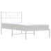 vidaXL Estructura de cama de metal con cabecero blanco 100x200 cm