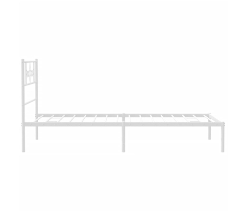 vidaXL Estructura de cama de metal con cabecero blanco 100x200 cm