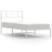 Estructura cama sin colchón con cabecero metal blanco 107x203cm