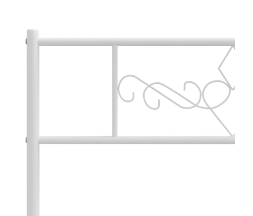 Estructura cama sin colchón con cabecero metal blanco 107x203cm