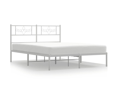 vidaXL Estructura de cama de metal con cabecero blanca 120x190 cm