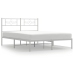 vidaXL Estructura de cama de metal con cabecero blanca 120x190 cm