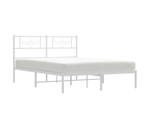 vidaXL Estructura de cama de metal con cabecero blanca 120x190 cm