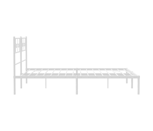 vidaXL Estructura de cama de metal con cabecero blanca 120x190 cm