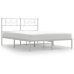 vidaXL Estructura de cama de metal con cabecero blanca 150x200 cm